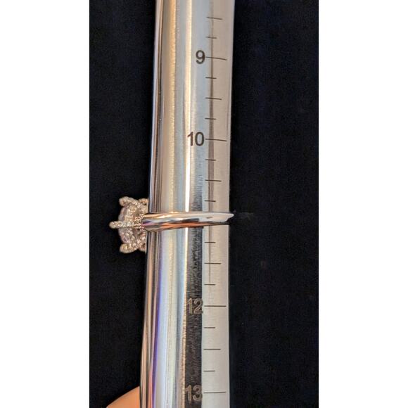 6 Prong Round Cut CZ Engagement Ring in 925 Sterling Silver Size 11 - Picture 6 of 8